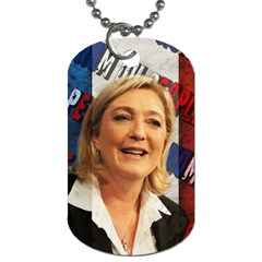 Marine Le Pen Dog Tag (two Sides) by Valentinaart