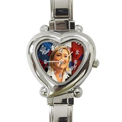 Marine Le Pen Heart Italian Charm Watch by Valentinaart