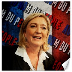 Marine Le Pen Canvas 12  X 12   by Valentinaart