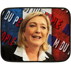 Marine Le Pen Fleece Blanket (mini) by Valentinaart