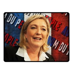 Marine Le Pen Double Sided Fleece Blanket (small)  by Valentinaart