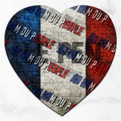 Marine Le Pen Jigsaw Puzzle (heart) by Valentinaart