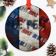 Marine Le Pen Round Ornament (two Sides) by Valentinaart