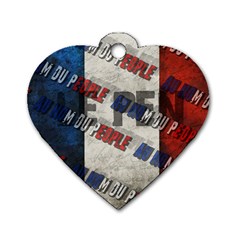 Marine Le Pen Dog Tag Heart (one Side) by Valentinaart