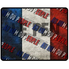 Marine Le Pen Fleece Blanket (medium)  by Valentinaart