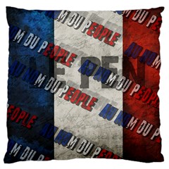 Marine Le Pen Large Cushion Case (one Side) by Valentinaart