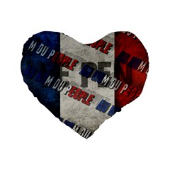 Marine Le Pen Standard 16  Premium Heart Shape Cushions by Valentinaart