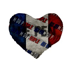 Marine Le Pen Standard 16  Premium Flano Heart Shape Cushions by Valentinaart