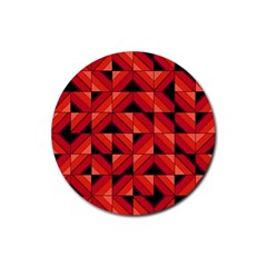 Fake Wood Pattern Rubber Coaster (round)  by linceazul