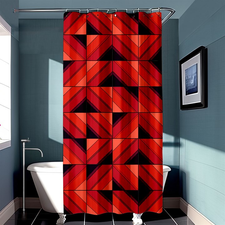 Fake Wood Pattern Shower Curtain 36  x 72  (Stall) 