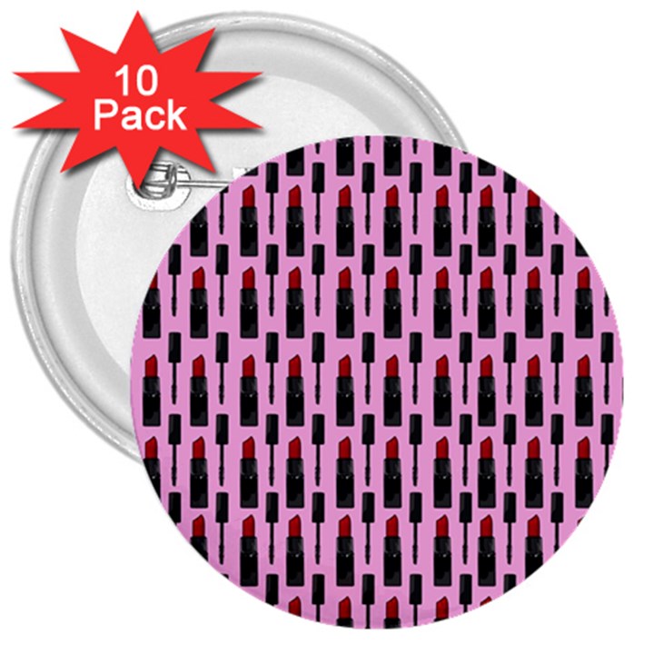 Makeup 3  Buttons (10 pack) 