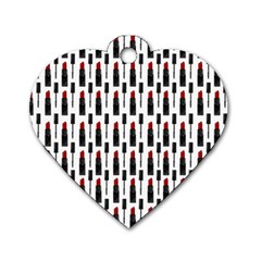 Makeup Dog Tag Heart (one Side) by Valentinaart