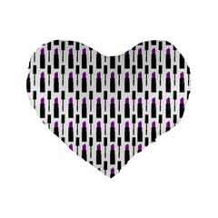 Makeup Standard 16  Premium Flano Heart Shape Cushions by Valentinaart