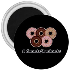 Five Donuts In One Minute  3  Magnets by Valentinaart