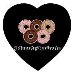 Five Donuts In One Minute  Jigsaw Puzzle (heart) by Valentinaart