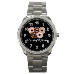 Five Donuts In One Minute  Sport Metal Watch by Valentinaart