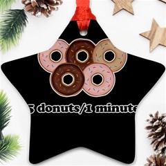 Five Donuts In One Minute  Star Ornament (two Sides)