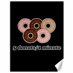 Five Donuts In One Minute  Canvas 36  X 48   by Valentinaart