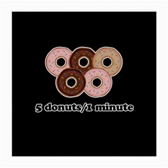 Five Donuts In One Minute  Medium Glasses Cloth by Valentinaart