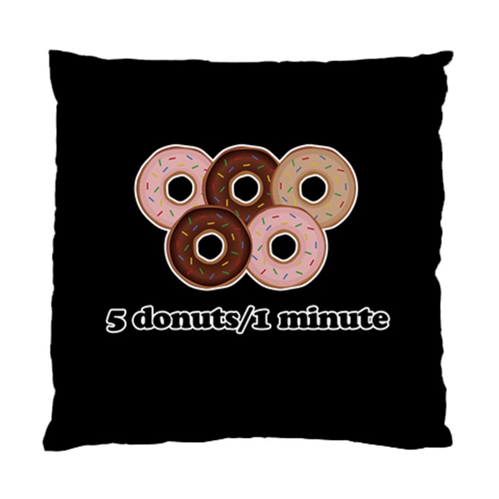 Five donuts in one minute  Standard Cushion Case (Two Sides)