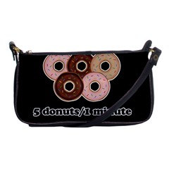 Five Donuts In One Minute  Shoulder Clutch Bags by Valentinaart