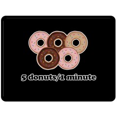 Five Donuts In One Minute  Fleece Blanket (large)  by Valentinaart