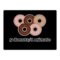 Five Donuts In One Minute  Double Sided Flano Blanket (mini)  by Valentinaart