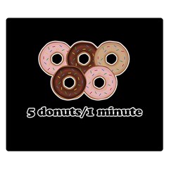 Five Donuts In One Minute  Double Sided Flano Blanket (small)  by Valentinaart