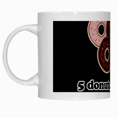 Five Donuts In One Minute  White Mugs by Valentinaart