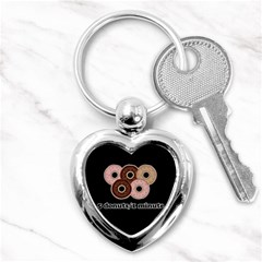 Five Donuts In One Minute  Key Chains (heart)  by Valentinaart