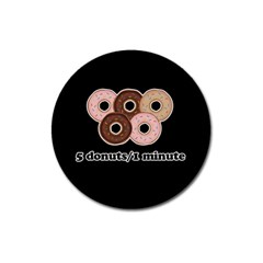 Five Donuts In One Minute  Magnet 3  (round) by Valentinaart