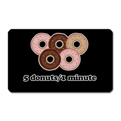 Five Donuts In One Minute  Magnet (rectangular) by Valentinaart