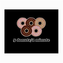 Five Donuts In One Minute  Small Glasses Cloth by Valentinaart