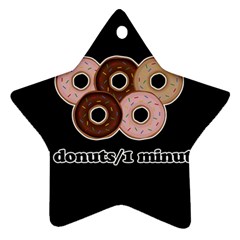 Five Donuts In One Minute  Star Ornament (two Sides)