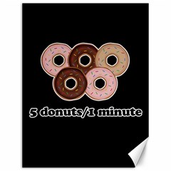 Five Donuts In One Minute  Canvas 12  X 16   by Valentinaart