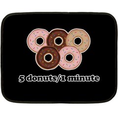 Five Donuts In One Minute  Double Sided Fleece Blanket (mini)  by Valentinaart