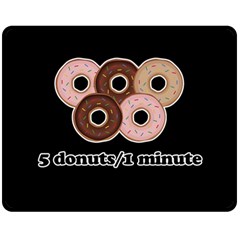 Five Donuts In One Minute  Fleece Blanket (medium)  by Valentinaart