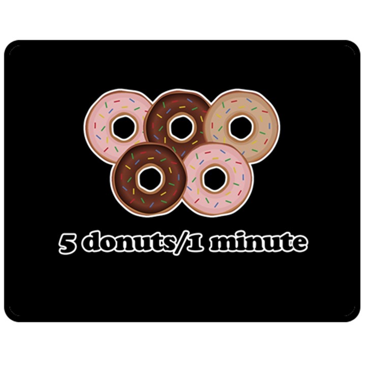 Five donuts in one minute  Fleece Blanket (Medium) 