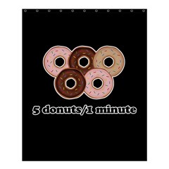 Five Donuts In One Minute  Shower Curtain 60  X 72  (medium)  by Valentinaart