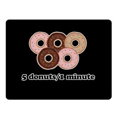 Five Donuts In One Minute  Double Sided Fleece Blanket (small)  by Valentinaart