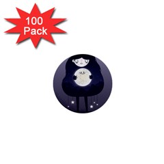 Moon 1  Mini Buttons (100 Pack) 