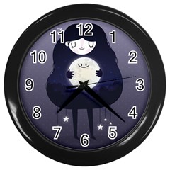 Moon Wall Clocks (black)