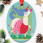 Unicorn Ornament (Oval) Front