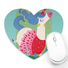 Unicorn Heart Mousepads by Mjdaluz