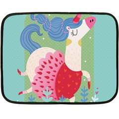 Unicorn Fleece Blanket (mini) by Mjdaluz