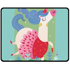 Unicorn Fleece Blanket (medium)  by Mjdaluz