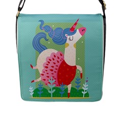 Unicorn Flap Messenger Bag (l)  by Mjdaluz