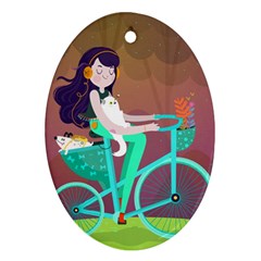 Bikeride Ornament (oval) by Mjdaluz