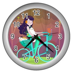 Bikeride Wall Clocks (silver) 