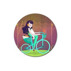 Bikeride Magnet 3  (round) by Mjdaluz